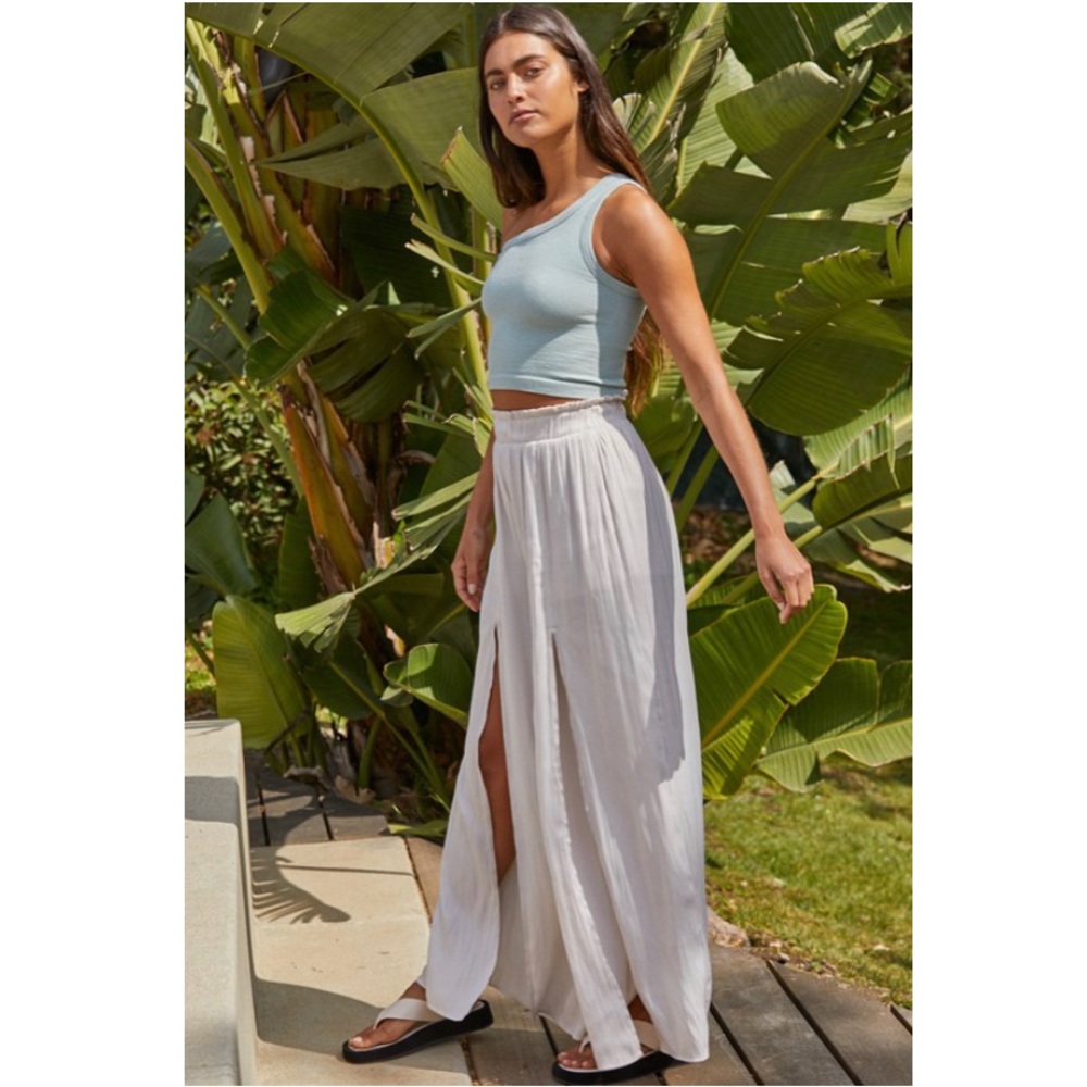 Seamless one shoulder top mint